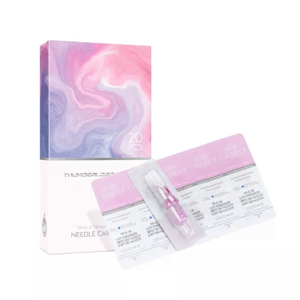 20pcs/Box Thunderlord Power Black Pinky Pink Tattoo Cartridge Universal Tattoo Needle Cartridge SMP Dermografo Pmu Machine Needles for Pmu Machine Tattoo Pen