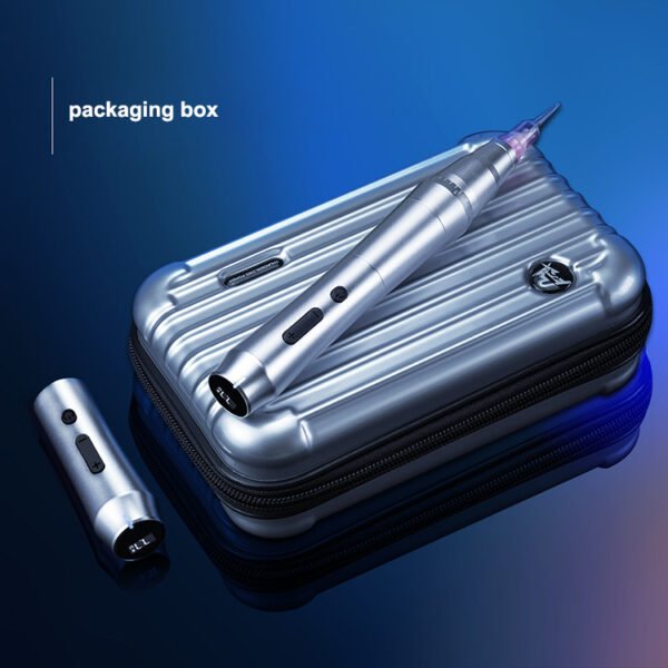 TP010 Eyebrow Lip Microblading PMU Pen Silver Black Wireless Permanent Makeup Rotary Tattoo Machine