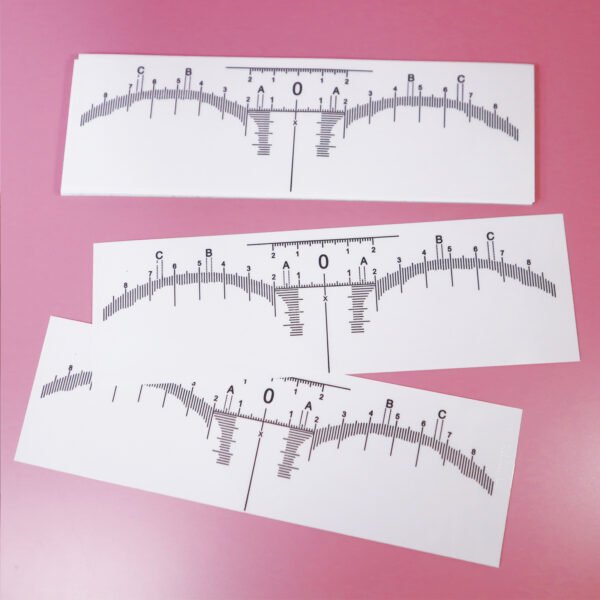 100/Bag Disposable Permanent Makeup Tattoo Stencil Mapping Transparent Eyebrow Measurement Eyebrow Ruler Sticker