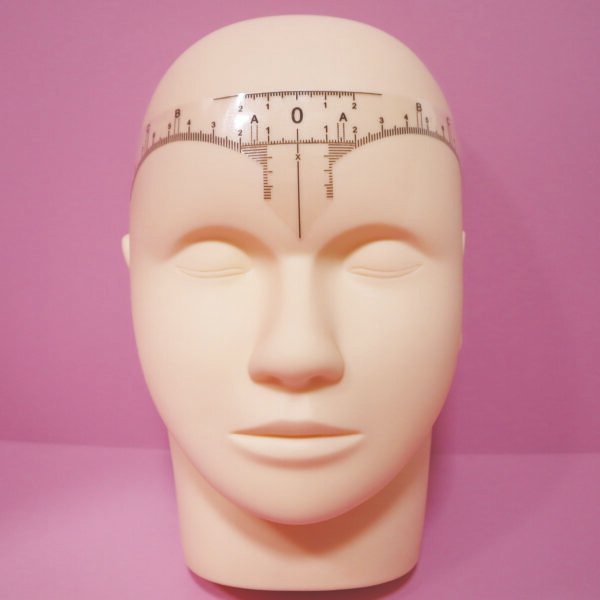 100/Bag Disposable Permanent Makeup Tattoo Stencil Mapping Transparent Eyebrow Measurement Eyebrow Ruler Sticker