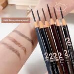 24pcs 2mm Thin Small Tip Pre Draw Brow Mapping Pencil Ultra-Fine Small Tip Hair Stroke Microblading Pmu Eyebrow Pencil(2 boxes 24pcs)