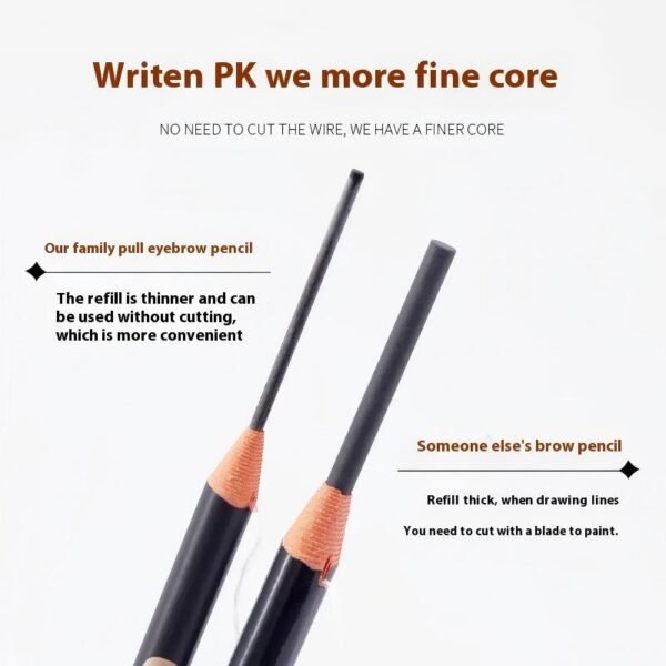 24pcs 2mm Thin Small Tip Pre Draw Brow Mapping Pencil Ultra-Fine Small Tip Hair Stroke Microblading Pmu Eyebrow Pencil(2 boxes 24pcs)