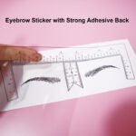 100/Bag Disposable Permanent Makeup Tattoo Stencil Mapping Transparent Eyebrow Measurement Eyebrow Ruler Sticker