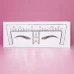 100/Bag Disposable Permanent Makeup Tattoo Stencil Mapping Transparent Eyebrow Measurement Eyebrow Ruler Sticker