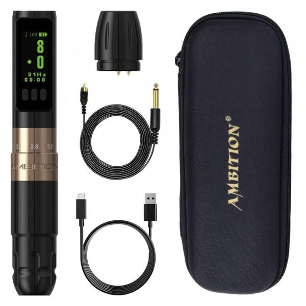 Adjustable Stroke Length 2.0-3.5mm Pmu Tattoo Machine Ambition Wireless Pmu Pen Adjustable Stroke Permanent Makeup Machine