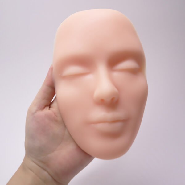 3Pcs Permanent Makeup Tattoo Training Model Realistic Full Face 3D Latex Silicone Faces Practice Skin