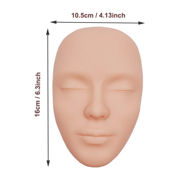 3Pcs Permanent Makeup Tattoo Training Model Realistic Full Face 3D Latex Silicone Faces Practice Skin