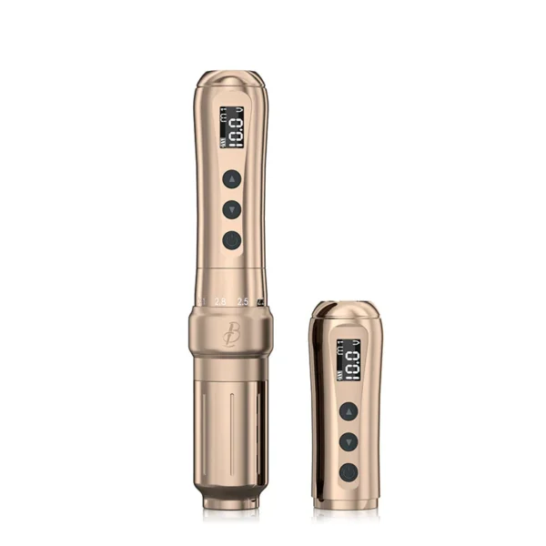 Biomaser U1 Adjustable Stroke 2.0mm-3.5mm Permanent Makeup Pmu Machine Wireless New Rechargeable Microblading Wireless Eyebrow Dermografo Digital SMP Micropigmentation Tattoo Pen with 2pcs Batteries