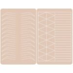 3PCS Practice Latex Eyebrows Tattoo Sheet Ombré Powder Permanent Makeup Double-Sided Pmu Practice Skin Pad for Eyebrows