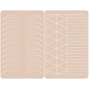 3PCS Practice Latex Eyebrows Tattoo Sheet Ombré Powder Permanent Makeup Double-Sided Pmu Practice Skin Pad for Eyebrows