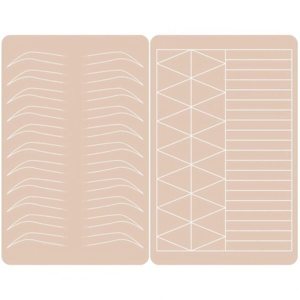 3PCS Practice Latex Eyebrows Tattoo Sheet Ombré Powder Permanent Makeup Double-Sided Pmu Practice Skin Pad for Eyebrows