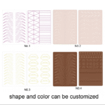 3PCS Practice Latex Eyebrows Tattoo Sheet Ombré Powder Permanent Makeup Double-Sided Pmu Practice Skin Pad for Eyebrows