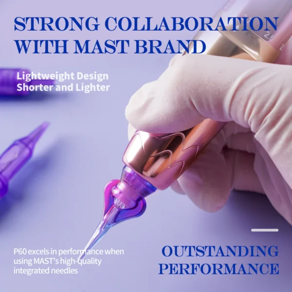 MAST P60 Wireless Pmu Tattoo Pen Machine 2.2mm-3.2mm Adjustable Stroke Length Permanent Makeup Machine Cordless Mast P60 Dragonhawk Tattoo