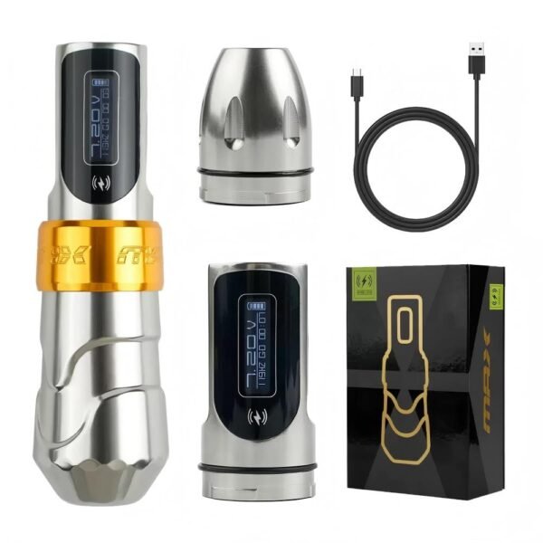 FK FLUX MAX Black Tattoo Machine New Style Popular Professional Wireless Rotary Tattoo Machine Pen