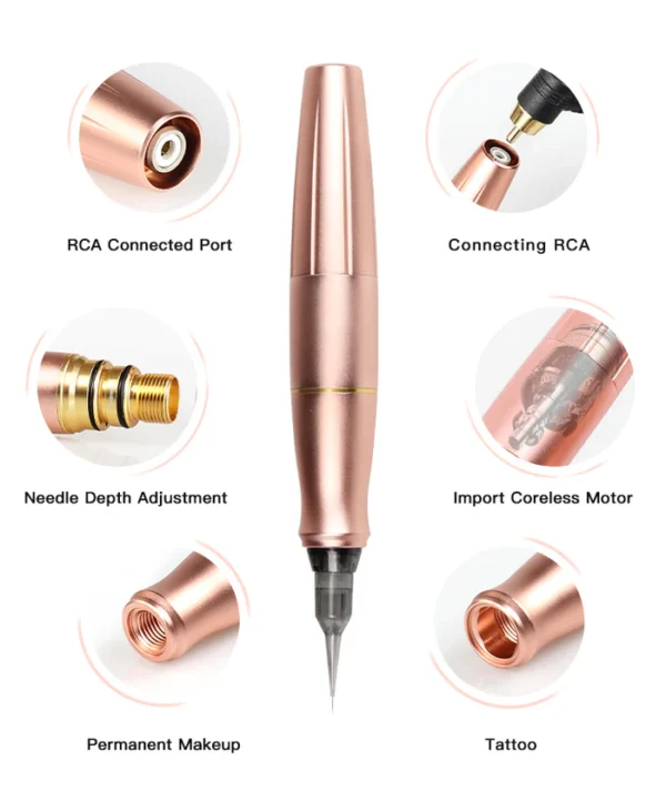 2 in 1 P90 Pmu Microblanding Machine Touch Screen Digital Spmu Eyebrow Lip Tattoo Pen Semi Permanent Makeup Device