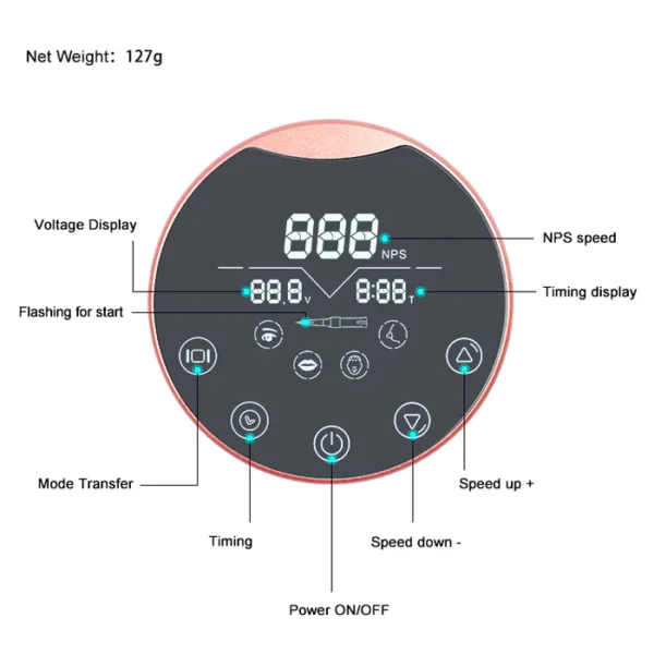 2 in 1 P90 Pmu Microblanding Machine Touch Screen Digital Spmu Eyebrow Lip Tattoo Pen Semi Permanent Makeup Device