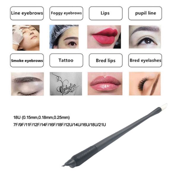 10pcs/Box Disposable Microblading Pen Eyebrow 18U 0.18mm Nano Blade Microblade Hand Tool Kit for Microblading Training