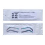 10Bags Hologram Airbrush Eyebrow Stickers Stencils Shape Tape Disposable Tattoo Auxiliary Stickers Airbrush Brow Border Shaping Mapping Guide Tape Air Brush Templates for Tinting Makeup