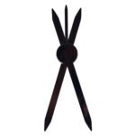 2Pcs PMU Compass Metal Golden Mean Caliper Symmetrical Tattoo Ruler Measuring Tool