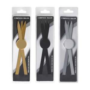 2Pcs PMU Compass Metal Golden Mean Caliper Symmetrical Tattoo Ruler Measuring Tool