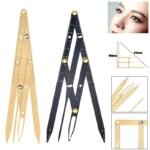 2Pcs PMU Eyebrow Microblading Permanent Makeup Ratio Measurement Tool Symmetrical Tattoo Ruler