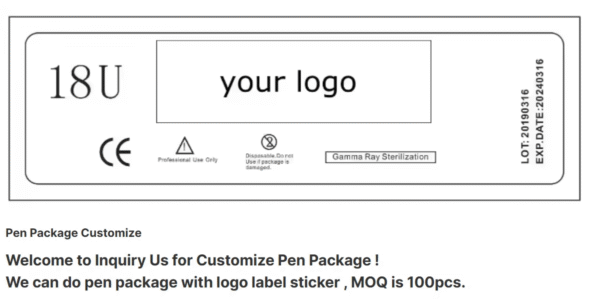 10pcs/Box Disposable Microblading Pen Eyebrow 18U 0.18mm Nano Blade Microblade Hand Tool Kit for Microblading Training