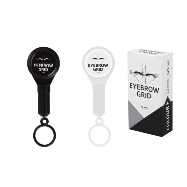 2025 Newest Pre-Ink Microblading Eyebrow Thread Black White Pmu Measuring Tool Brow Mapping String 2pcs(1pcs Black and 1pcs White)