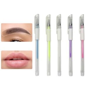 5Pcs Pmu Eyebrow Microblading Marker Pen Colorful Skin Position White Pink Mapping Mark Pen Beauty Spmu Brow Lip Mark Tools