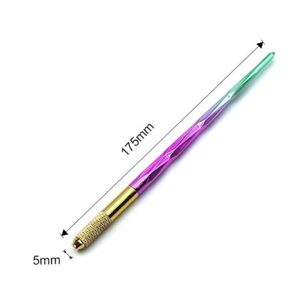 10Pcs Single-Ended Microblading Pen Metal Manual Pen for Microblading Eyebrow