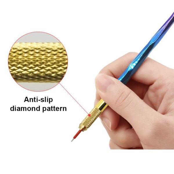 10Pcs Single-Ended Microblading Pen Metal Manual Pen for Microblading Eyebrow