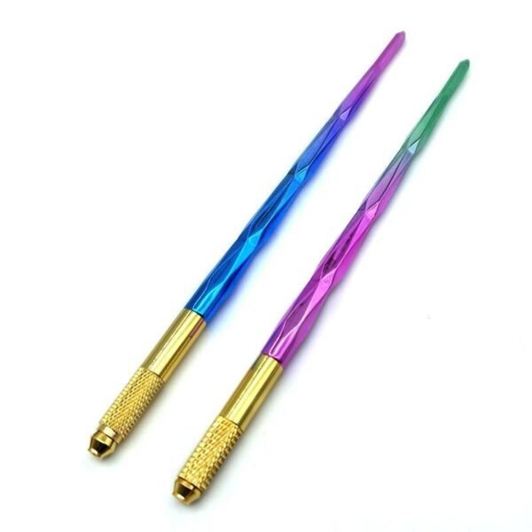 10Pcs Single-Ended Microblading Pen Metal Manual Pen for Microblading Eyebrow