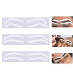 10Bags Airbrush Eyebrow Stickers Stencils Shape Tape Disposable Tattoo Auxiliary Stickers Airbrush Brow Border Shaping Mapping Guide Tape Air Brush Templates for Tinting Makeup