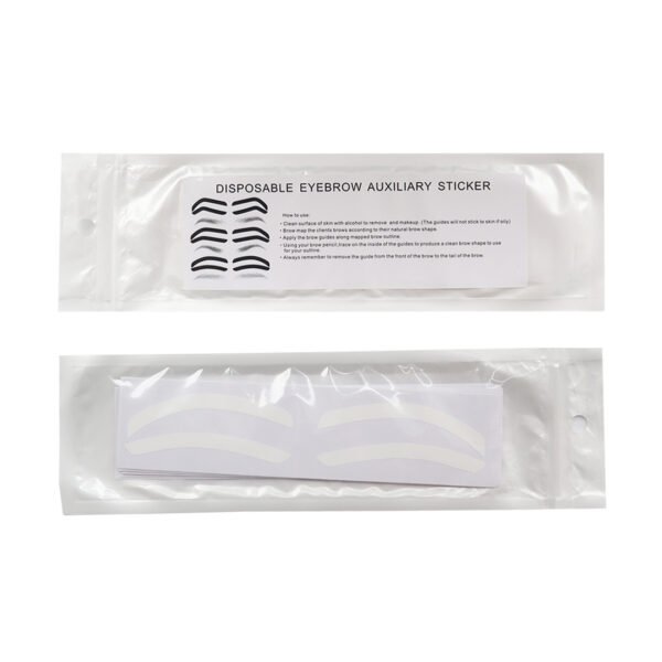 10Bags Airbrush Eyebrow Stickers Stencils Shape Tape Disposable Tattoo Auxiliary Stickers Airbrush Brow Border Shaping Mapping Guide Tape Air Brush Templates for Tinting Makeup