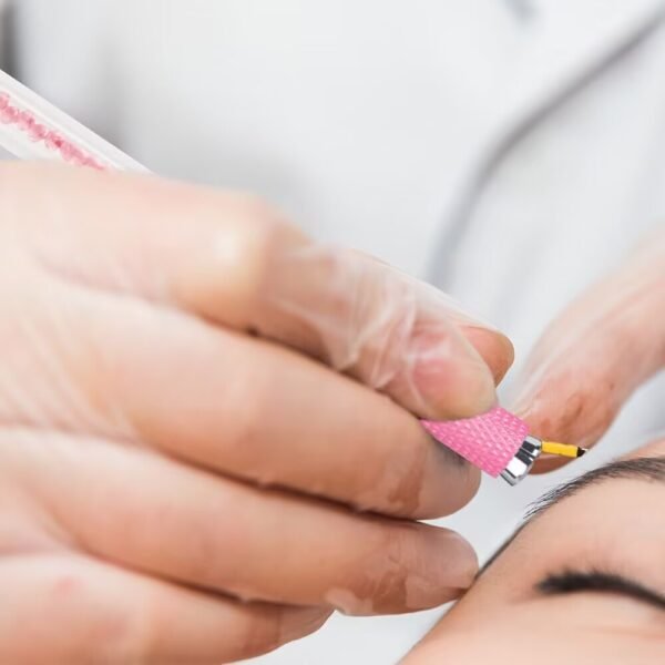 10Pcs Pink Dual Ended Premium Crystal Eyebrow Microblading Pen Hand Tool