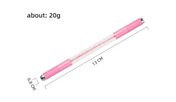 10Pcs Pink Dual Ended Premium Crystal Eyebrow Microblading Pen Hand Tool