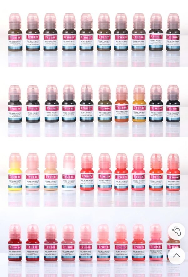 50 Colors Organic Germany Eyebrow Lips Semi Permanent Makeup Pmu Tattoo Pigment Ink Micropigmentation Eyebrow 15ML Microblading Pigment