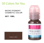 50 Colors Organic Germany Eyebrow Lips Semi Permanent Makeup Pmu Tattoo Pigment Ink Micropigmentation Eyebrow 15ML Microblading Pigment