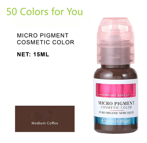 50 Colors Organic Germany Eyebrow Lips Semi Permanent Makeup Pmu Tattoo Pigment Ink Micropigmentation Eyebrow 15ML Microblading Pigment