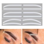 10Bags Silicone Airbrush Eyebrow Stickers Stencils Shape Tape Disposable Tattoo Auxiliary Stickers Airbrush Brow Border Shaping Mapping Guide Tape Air Brush Templates for Tinting Makeup (复制)
