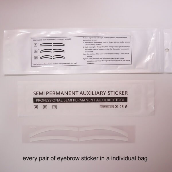 10Bags Silicone Airbrush Eyebrow Stickers Stencils Shape Tape Disposable Tattoo Auxiliary Stickers Airbrush Brow Border Shaping Mapping Guide Tape Air Brush Templates for Tinting Makeup (复制)