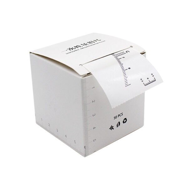 3Boxes Disposable Permanent Makeup Stencil Eyebrow Measurement Ruler Sticker-50Pcs/Box