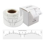 3Boxes Disposable Permanent Makeup Stencil Eyebrow Measurement Ruler Sticker-50Pcs/Box