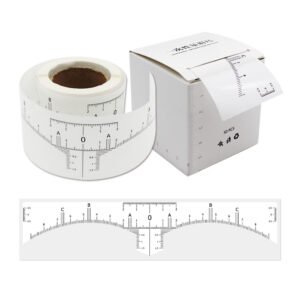 3Boxes Disposable Permanent Makeup Stencil Eyebrow Measurement Ruler Sticker-50Pcs/Box