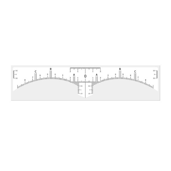 3Boxes Disposable Permanent Makeup Stencil Eyebrow Measurement Ruler Sticker-50Pcs/Box