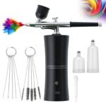Airbrush Brow Tinting Spray Gun Eyebrow Brows Portable Cordless Nail Makeup Airbrush Machine Kit with Compressor