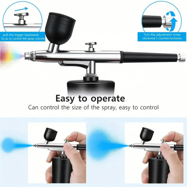 Airbrush Brow Tinting Spray Gun Eyebrow Brows Portable Cordless Nail Makeup Airbrush Machine Kit with Compressor