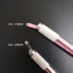 30Pcs/Bag Microblading Microblade Eyebrow needles 0.15mm 0.18mm Nano Blade 18U 14F Microblade Fit with Microblading Manual pen hand tool Perfect for Microblading Eyebrow Artist