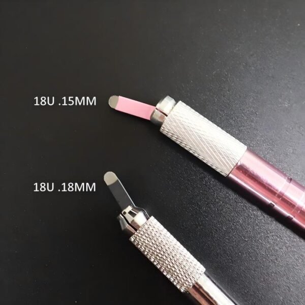 30Pcs/Bag Microblading Microblade Eyebrow needles 0.15mm 0.18mm Nano Blade 18U 14F Microblade Fit with Microblading Manual pen hand tool Perfect for Microblading Eyebrow Artist
