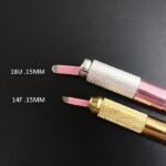 30Pcs/Bag Microblading Microblade Eyebrow needles 0.15mm 0.18mm Nano Blade 18U 14F Microblade Fit with Microblading Manual pen hand tool Perfect for Microblading Eyebrow Artist
