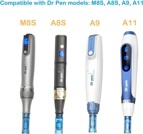 100pcs Microneedling Pen Dr Pen Cartridges Derma Roller Pen Microneeding Needle for Dr Pen M8S,A11,A8S for Home Use